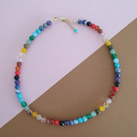 Colier Choker Chakre, argint placat cu aur [3]