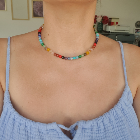 Colier Choker Chakre, argint placat cu aur [2]