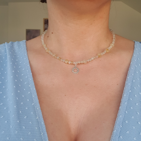 Colier Choker Citrin, argint [2]