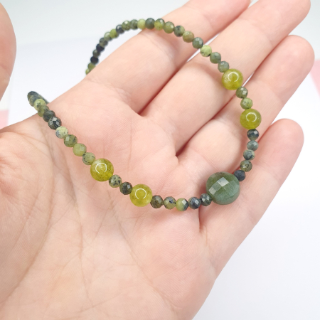 Colier Choker Mera, cu Jad Canadian, argint placat cu aur [3]