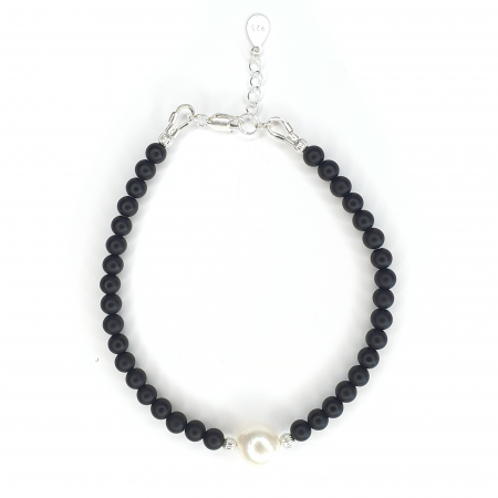 Bratara Choker Onix, argint [1]
