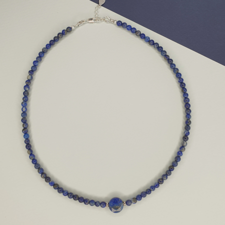 Lapis lazuli - Colier Choker Lapis Lazuli, argint
