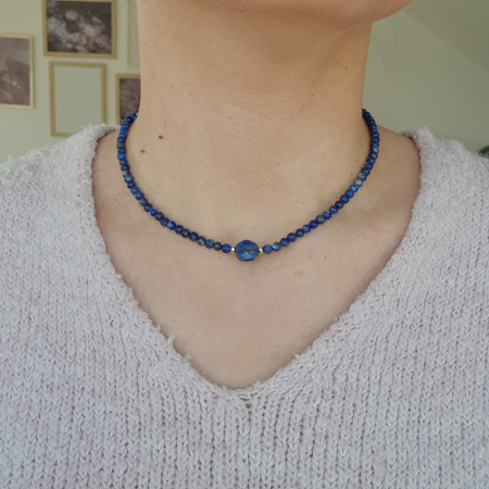 Colier Choker Lapis Lazuli, argint [1]