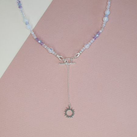Bijuterii dupa piatra - Colier Choker Opalit, argint
