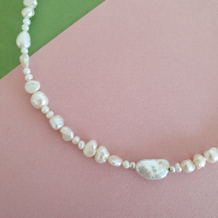 Colier Choker Perle Imperfecte, nr 7, argint [3]