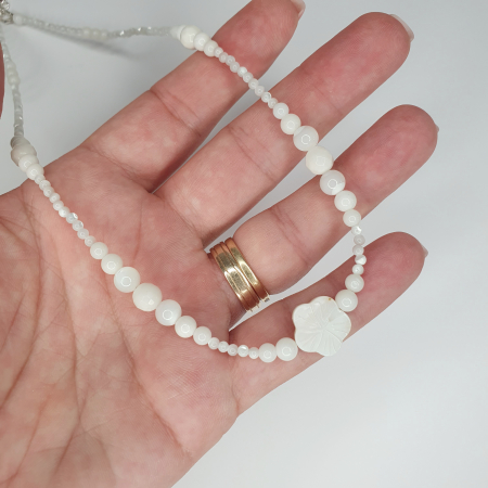 Bijuterii argint - Colier Choker Sidef, argint