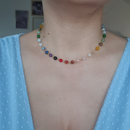 Colier Complet Chakre, argint placat cu aur [2]