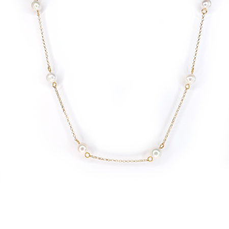 Colier cu perle Ana, argint placat cu aur [2]