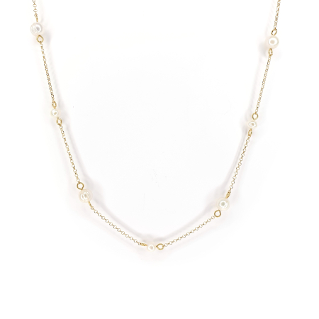 Colier Aurelia cu perle de cultura, argint placat cu aur [3]