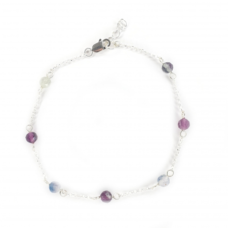 Fluorit - Bratara Fluorit Emilia, argint