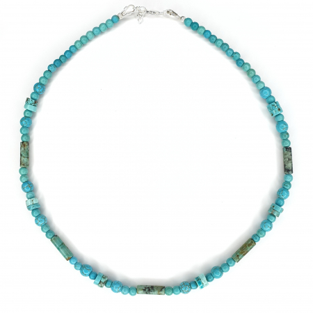 Bijuterii argint - Colier Choker Turcoaz, argint