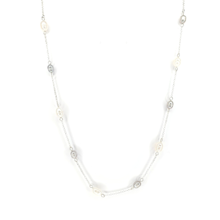 Colier Madalina cu perle de cultura, argint [2]