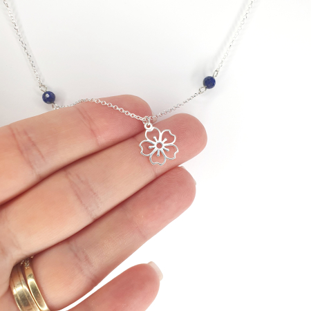 Capricorn - Colier Nu-ma-uita, cu Lapis Lazuli, argint