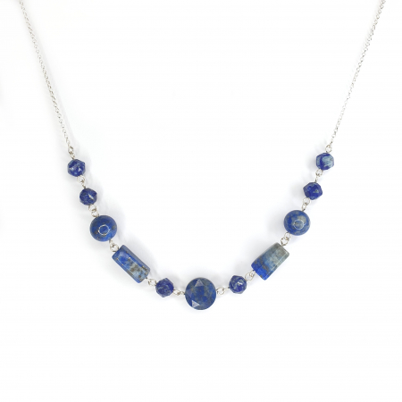 Lapis lazuli - Colier Lapis Lazuli Heart, argint