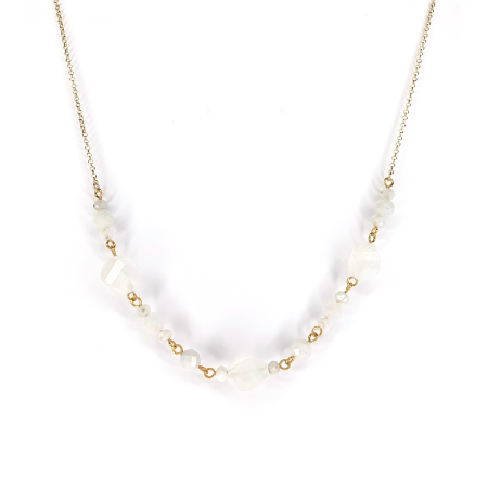 Colier Marena cu Piatra lunii, argint placat cu aur [2]