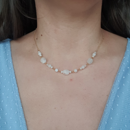 Colier Marena cu Piatra lunii, argint placat cu aur [1]