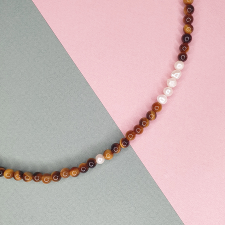 Colier Choker Ochi de tigru, argint [1]