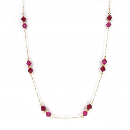 Colier Ramona Fuchsia, argint placat cu aur [1]