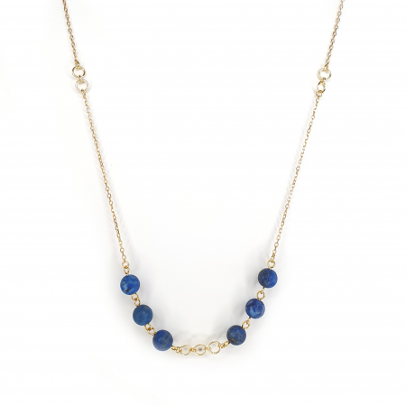 Colier Rare Lapis Lazuli, argint placat cu aur [2]