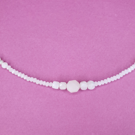 Colier Choker Piatra lunii, argint [3]