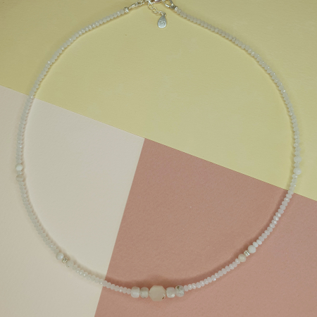 Colier Choker Piatra lunii, argint [2]