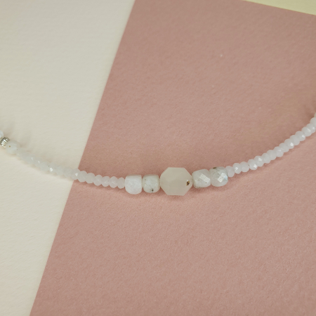 Colier Choker Piatra lunii, argint [1]