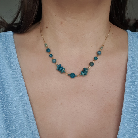 Colier Sorina cu Apatit, argint placat cu aur [2]