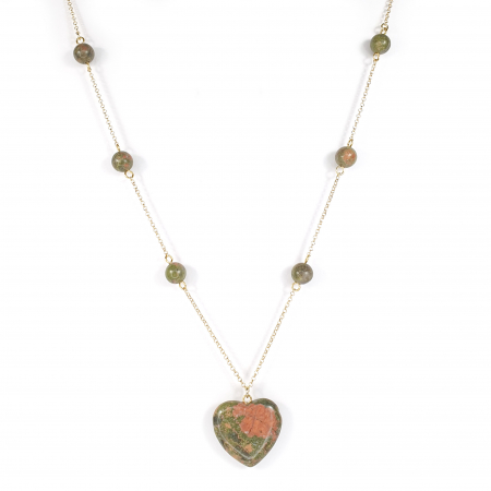 Bijuterii argint - Colier Unakit Heart, argint placat cu aur