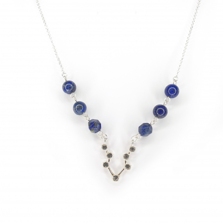 Varsator - Colier Zodiac Varsator Lapis lazuli, argint