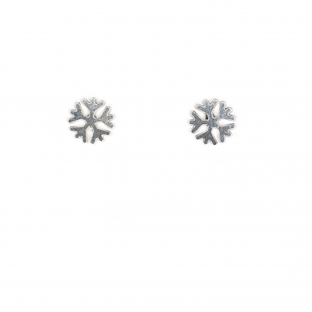 Set colier si cercei cu tija Snowflake, argint [1]