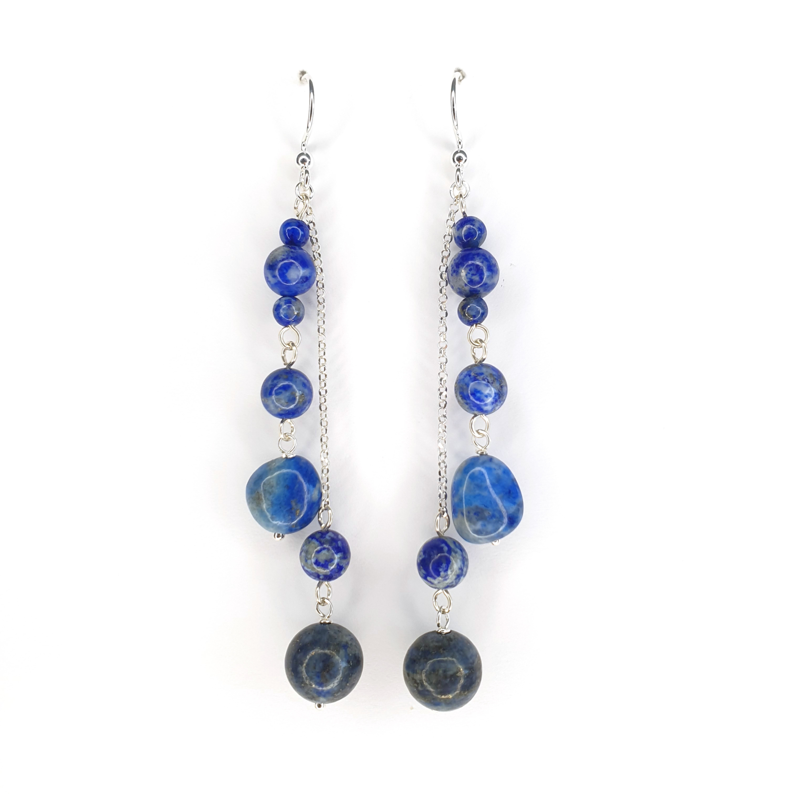 Cercei Carrie cu Lapis Lazuli, argint