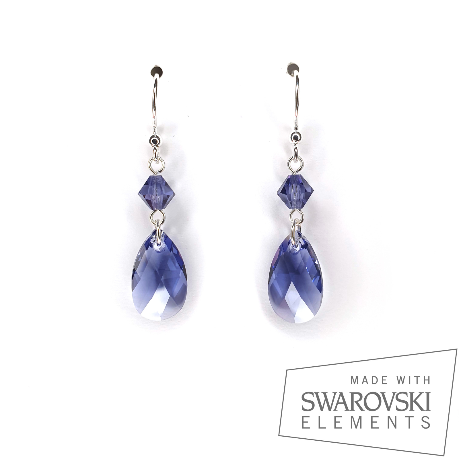 Cercei Patricia Tanzanite, argint