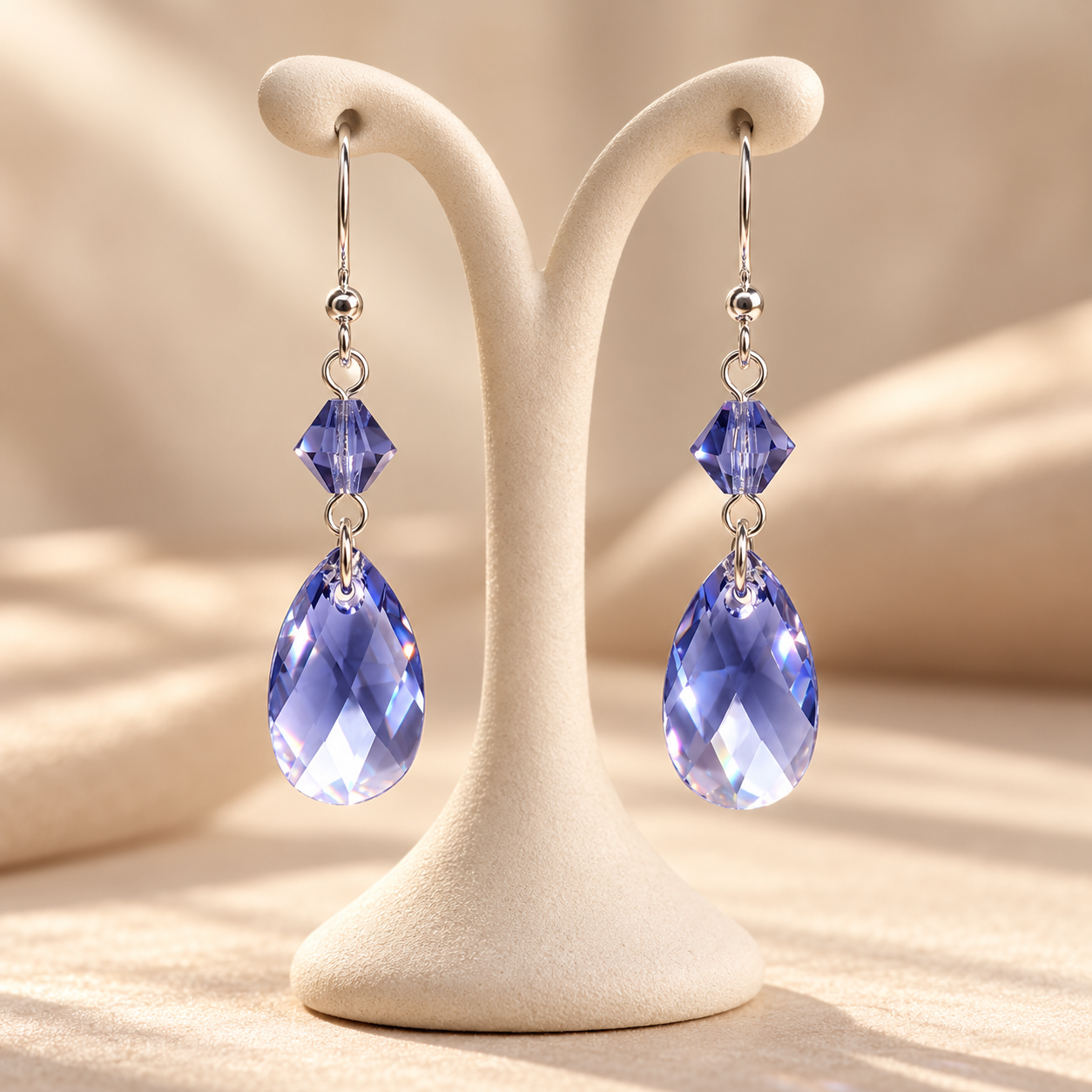 Cercei Patricia Tanzanite, argint