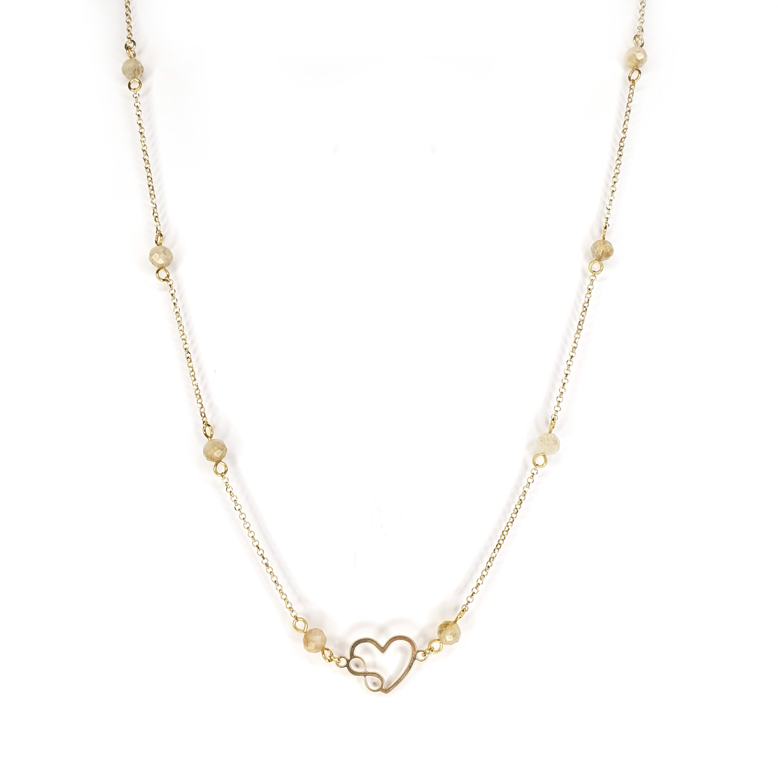 Colier Loving Citrin, argint placat cu aur