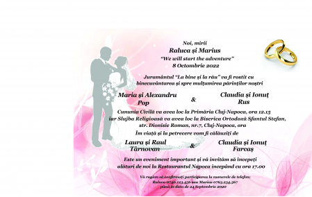 INVITATII NUNTA - Invitatie nunta C768
