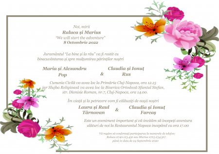 INVITATII NUNTA - Invitatie nunta C766