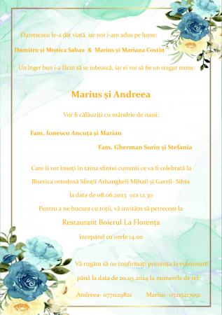 INVITATII NUNTA - Invitatie nunta C770