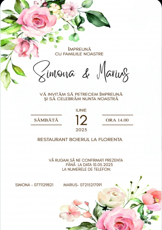 INVITATII NUNTA - Invitatie nunta C775
