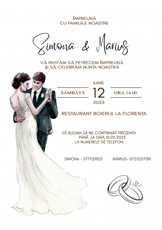 INVITATII NUNTA - Invitatie nunta C776