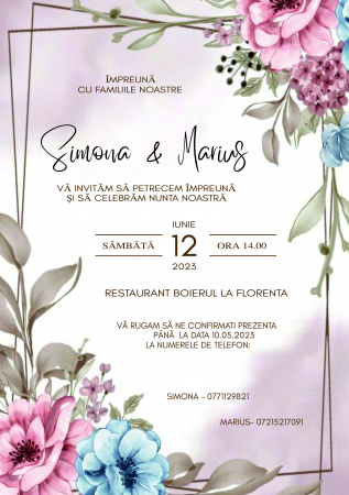 INVITATII NUNTA - Invitatie nunta C777
