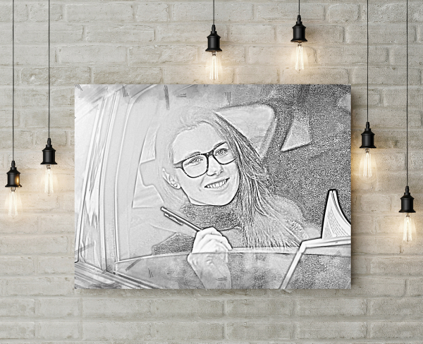 Tablou canvas personalizat schita creion [2]