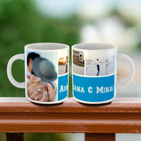 Cani Personalizate - Cana Personalizata cu 3 foto si text