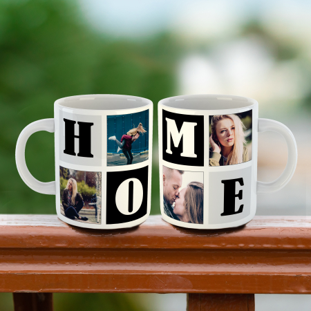 Cani Personalizate - Cana Personalizata Home cu 4 fotografii