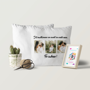 Perne Personalizate - Perna Personalizata 3 poze si mesaj