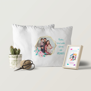 Perne Personalizate - Perna Personalizata model floral si mesaj