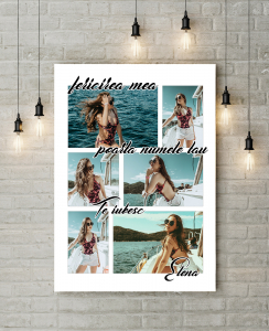 Cadouri pentru Nasi - Tablou canvas personalizat fericirea mea