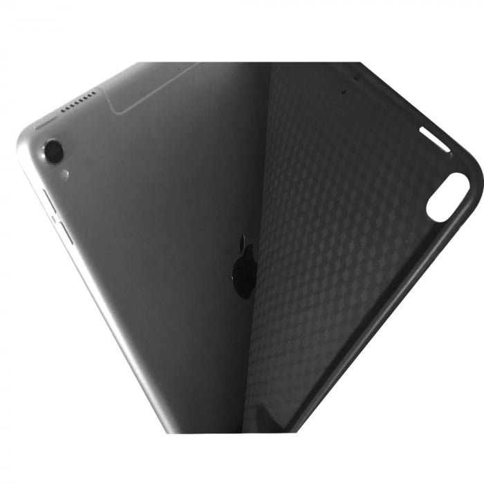 Husa protectie din piele ecologica si gel TPU pentru iPad Pro 10.5 (2017), neagra [10]