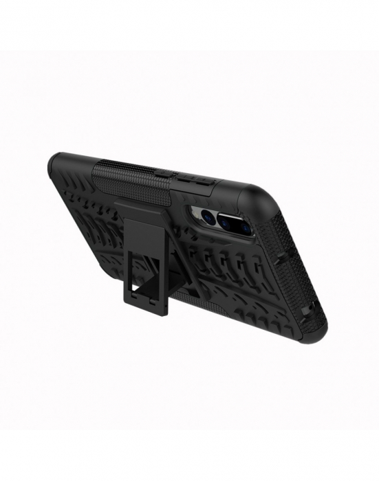 Carcasa protectie spate anti-alunecare pentru Huawei P20 Pro, neagra [2]
