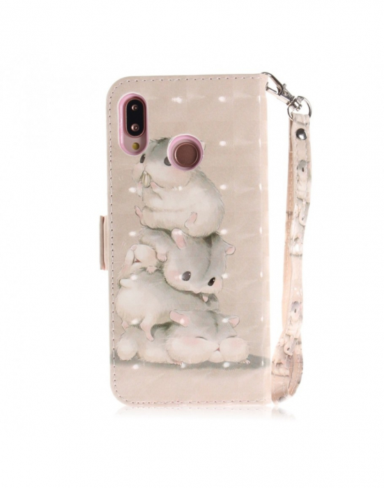 Husa protectie ,,Hamster'' din piele ecologica pentru Huawei P20 Lite [4]
