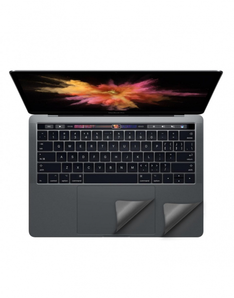 Folie protectie palm rest si trackpad aspect aluminiu pentru MacBook Pro 15.4" 2016 / Touch Bar, space grey [1]